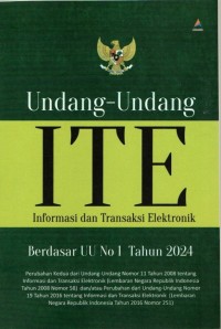 Undang-Undang ITE Informasi dan Transaksi Elektronik