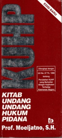 KUHP Kitab Undang-Undang Hukum Pidana